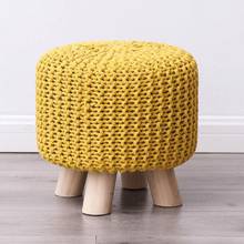 Fashionable Stool Handmade Wool Knitting Sitting Pier Children's Stool Knitting Small Stool Household Shoe-changing Stool Low 2024 - buy cheap