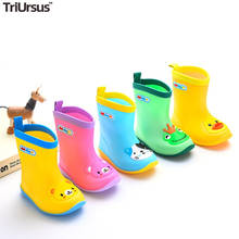 2020 crianças sapatos de chuva dos desenhos animados crianças da criança meninos meninas botas de chuva jelly rainboots plana com crianças à prova dwaterproof água sapatos 2024 - compre barato