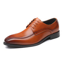 Zapatos de vestir de hombre de cuero zapatos formales zapatos de boda de moda hombres de negocios Casual Oxford zapatos de negocios 2024 - compra barato