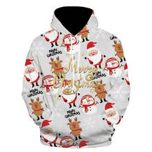 Christmas Snowman 3D Sweater hooded sweater Warm Sweater Christmas Novelty Ugly snowman printing Women Santa Claus Christmas 2024 - buy cheap