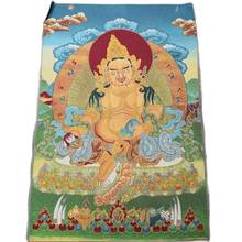 China Old Tibet Silk Thangka Like Hanging Painting Fengshui Tibetan God Of Fortune Buddha Statue 2024 - buy cheap