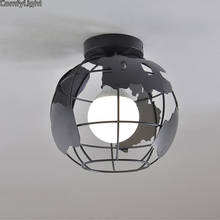 modern led Retro Vintage ceiling light earth Globe home loft black bedroom bedside lighting corridor Aisle Bar Office Foyer lamp 2024 - buy cheap