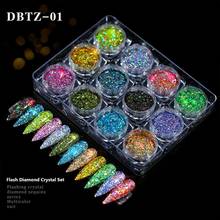 Mixed 12 Color Mermaid Dust Nail Sequins Glitter  discolor power Thin Flakes Decorations Sets for Nail Art Powder Manicure 2024 - buy cheap