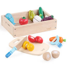 Conjunto de comida de cozinha para brincadeiras, conjunto educacional com faca de brinquedo e tábua de corte 2024 - compre barato