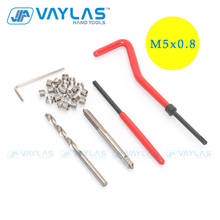 VAYLAS  25pcs M5x0.8mm Thread Repair Tool Set Stainless Steel Wire Helical Coil  Combination Garage Tools Kit 2024 - buy cheap