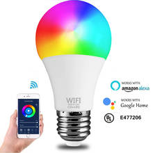 Bombilla inteligente B22 E27 de 15W con WiFi, lámpara LED RGB de 110/220V, funciona con Alexa, Amazon, Google Home, regulable, Control por voz 2024 - compra barato