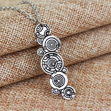 Винтажное ожерелье с подвеской с логотипом Time Lord, Серебряное ретро ожерелье для женщин и мужчин, модное ювелирное изделие, подарки для друзей 2024 - купить недорого