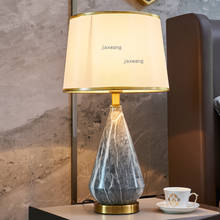 Lámpara de cerámica moderna para escritorio, iluminación LED nórdica de cobre, sala de estar creativa para, dormitorio 2024 - compra barato