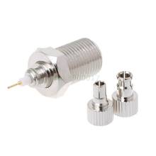 F Female To TS9 & CRC9 Male Plug Coaxial Adapter RF Connector Nickel Plated 2024 - buy cheap