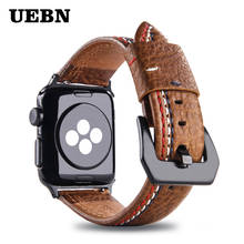 UEBN Leather Band for apple watch 44mm series 4 3 2 1 strap for iwatch 38mm 42mm 40mm 44mm Bracelet smart Accessories Watchbands 2024 - buy cheap