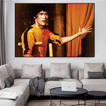 Canvas painting Chinese Kung Fu superstar Bruce Lee poster and poster art mural living room decoration painting Home Decor 2024 - buy cheap