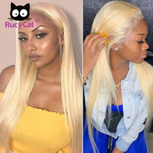 Rucycat Brazilian Remy Hair Weave Bundles Straight Hair Blonde Human Hair Weave 613  Bundles 3/4 PC Hair Extensions 2024 - buy cheap
