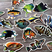50Pcs Cartoon Fish sea fishing Stickers For Suitcase Skateboard Laptop Luggage Fridge Phone Car Styling DIY Decal Sticker 2024 - buy cheap