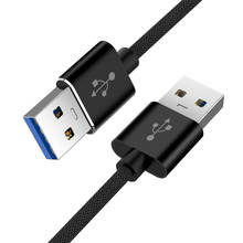 Удлинительный кабель USB-USB 1 м типа «Папа-папа», USB 2,0, для радиатора, жесткого диска, вебкамеры, кабель USB 2,0, удлинитель провода 2024 - купить недорого