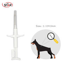 Identificação animal implantável seringa pet microchip injector rfid tag 2.12*12mm kit x40 2024 - compre barato