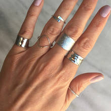 6 unids/set de anillos Punk para mujer, conjunto de anillos geométricos Vintage, accesorios de joyería para fiesta 2024 - compra barato