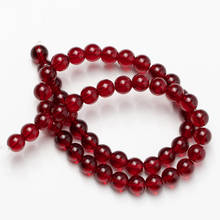 Wholesale Dark Red Garnet Glass Beads Round Loose Beads for Jewelry Making 4mm 6mm 8mm 10mm 12mm DIY Bracelet Necklace Earrings 2024 - buy cheap