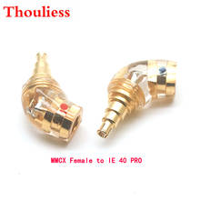 Thouliess Pair Gold Plated Headphone Plug for IE40 IE 40 PRO Male to MMCX/0.78mm Female Converter Adapter 2024 - buy cheap