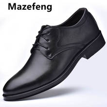Mazefeng New Men Leather Shoes Business Men'S Dress Shoes Fashion Casual Wedding Shoes Comfortable Pointed Solid Color Men Shoes 2024 - buy cheap