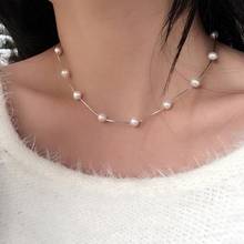 Woman choker Jewelry Charm Necklaces Pendants Chain Faux Pearl Choker Short Necklace Gifts fashion Woman's accesories 2024 - buy cheap