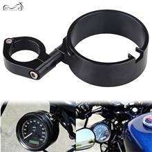 Black Motorcycle Speedometer Rings Side Mount Relocation Bracket Clamp For Harley Sportster XL883 Forty-Eight 1993-2015 Dyna FXD 2024 - buy cheap