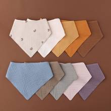 Baby Infant Cotton Bibs Newborn Solid Color Triangle Scarf Feeding Saliva Towel Bandana Burp Cloth Boys Girls Shower Gifts 2024 - buy cheap