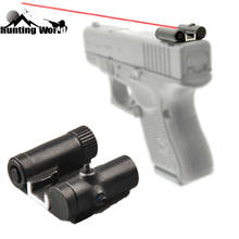 Aço tático traseira vermelho laser vista ponto vermelho com mira scope glock sight para caça glock 17 g19 glock acessórios 2024 - compre barato