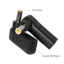 Adaptador de conversor usb c, conversor para 5.5*3.0mm / 5.5x3.0mm dc conector do plugue do carregador de energia para o adaptador de laptop da samsung 2024 - compre barato