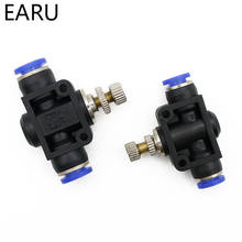 Neumáticos de aire regulador de 4mm 6mm 8mm 10mm 12mm OD manguera tubo de flujo de Gas ajustar conector de válvula de aire de Control de velocidad de la grúa 2024 - compra barato