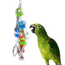 Brinquedo para pendurar aves papagaio colher colher de aço inoxidável, sapatos de brinquedo de pendurar 2024 - compre barato