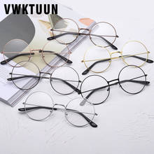 VWKTUUN Sunglasses Women Men Round Glasses Frames Flat Myopia Optical Eyeglasses Frames Metal Frame Artistic Simple Glass Frame 2024 - buy cheap