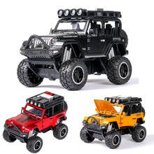 Carrinho de brinquedo colecionável jeep-wrangler e rubicon, carrinho de liga metálica fundido, frete grátis 2024 - compre barato
