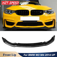 V Style Carbon Fiber Material Front Bumper Lip For BMW M3 F80 M4 F82 Car Tuning 2014 Up 2024 - buy cheap
