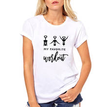 Моя любимая забавная футболка, женские топы, модная летняя футболка с коротким рукавом и круглым вырезом, женская Свободная Повседневная футболка Camiseta Mujer 2024 - купить недорого