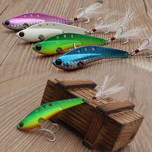 Metal Jig VIB Fishing Lure 18g 25g 30g Laser Body Isca Artificial Crankbait Vibration Spoon Lure With Feather Treble Hooks 2024 - buy cheap