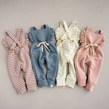 Newborn Baby Girl Ruffle Bib Pants Romper Overalls Backless Outfits Toddler Infant Baby Clothes Casual Costume 2024 - buy cheap