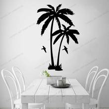 Coconut Tree Palm TreesPlant Sea Wall Sticker For Living Room Removable Vinyl Wall Decals For Nursery Room Decoration CX598 2024 - buy cheap