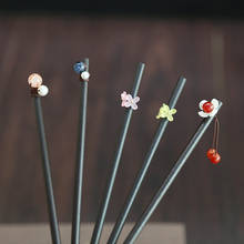 Classic Flower Handmade Hair Sticks Chopsticks Chinese Bridal Wood pins Hair Clips Wedding Jewelry for Women Girls 2024 - buy cheap