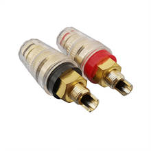 4mm Binding Post Connector Terminals Brass Gold Plated Banana Plug for Audio Speaker Amplifier Red Black 2024 - buy cheap