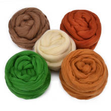 100g Felting Wool Fiber 5 Colors Soft Roving Wool Fibre for Needle Felting & Felting DIY Doll Needlework Animal Projects Felting 2024 - buy cheap