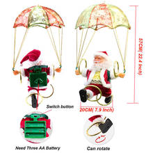 Christmas Gift Santa Claus Figure Fly Parachute Singing Electric Toy gift Xmas Tree Hanging Decor Ornaments 2022 Newest 3 2024 - buy cheap