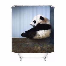Custom Panda Bathroom Acceptable Shower Curtain Polyester Fabric Bathroom Curtain #180320-01-177 2024 - buy cheap
