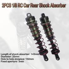 Amortecedor traseiro para carro hobao hsp redcat 143 rc, 2 peças, comprimento 1/8mm, peça de carro 2024 - compre barato