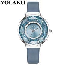 YOLAKO Office Lady Leather Belt Women Watches Casual Quartz Leather Band New Strap Watch Analog Wrist Watch Reloj Mujer 2024 - buy cheap