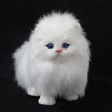 Simulation Stuffed Plush Cats Toy Polyethylene & Furs Handicraft Cat Doll Soft Sounding Cute Plush Cat Doll Toys For Kids Gift 2024 - buy cheap