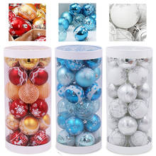 24pcs Christmas Tree Ball Decorations for DIY Xmas Party Wedding 6CM Plastic Baubles Balls Hanging Ornament for Home Decor 2024 - buy cheap