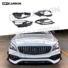 ABS Black Car Front Fog Light Air Vent Trim Cap Foglamp Cover Grills For Mercedes Benz CLA Class W117 CLA45 AMG  2016 -2018 2024 - buy cheap