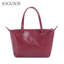 Jogujos 2021 novas senhoras bolsas de capacidade média moda diário ombro sacos couro genuíno feminino designer luxo totes saco 2024 - compre barato