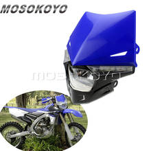 Motocross Headlight Dirt Bike Enduro Headlamp for Yamaha YZ250 WR450 YZ125 YZ80 85 LED Version Indicator Blue Mask 2024 - buy cheap