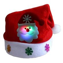 Merry Christmas Adult Kid LED Light Up Cap Santa Claus Snowman Elk Hat Xmas Gift Christmas Hat 2024 - buy cheap